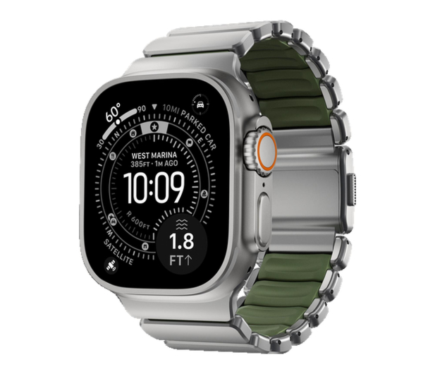 Nomad Stratos Band Natural Titanium Forest Green FKM AW 45/46/49mm - 1537894 - zdjęcie